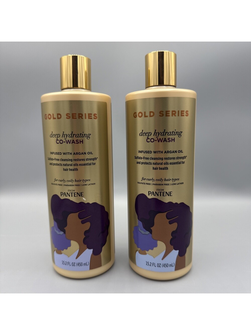 Pantene Gold Series Deep Hydrating CO-WASH PURPLE TOP 15.2 Fl Oz x 2